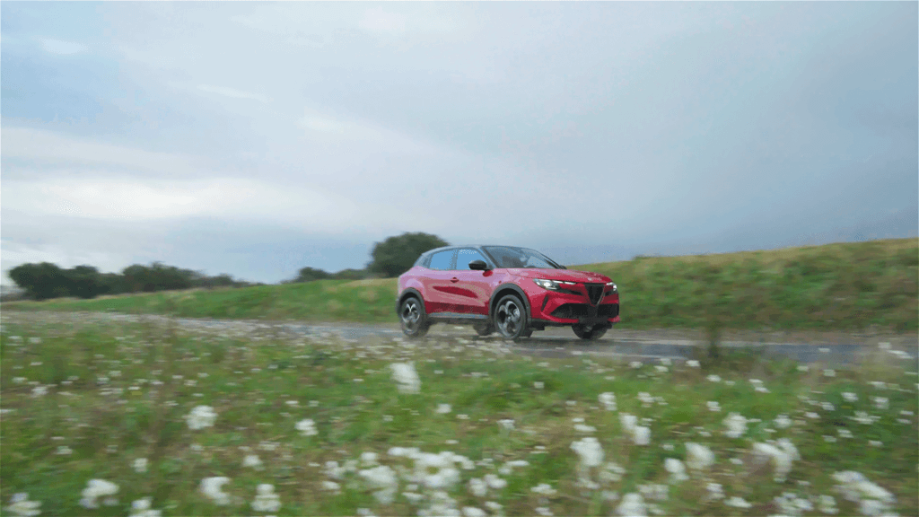 Alfa romeo junior sur la route