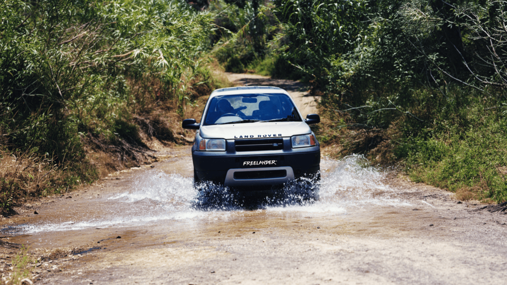 Freelander sur petit chemin