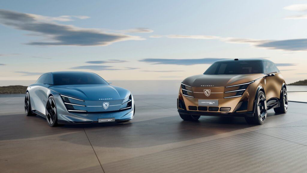 Le concept Peugeot 6 et 8 vu de l'extérieur