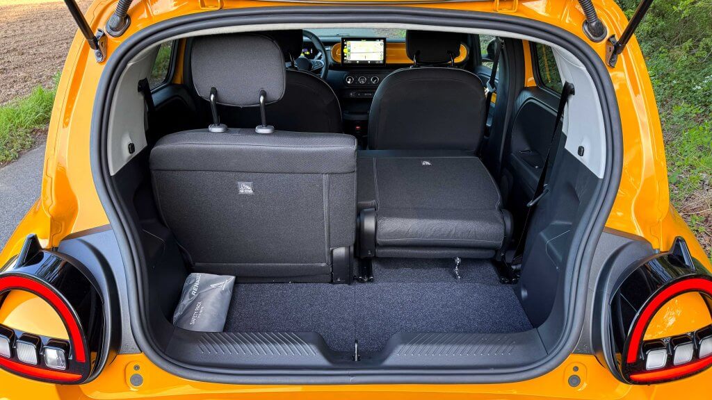 Twingo E-Tech siège arrière droit rabattu