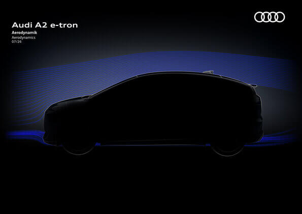 Illustration aérodynamisme Audi A2 e-tron
