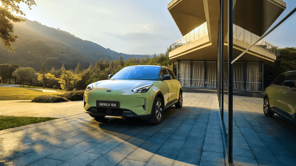 Geely E2 de 3/4 avant