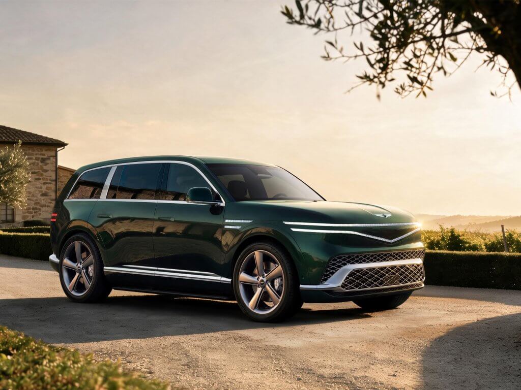 Genesis GV90 3/4 avant droit